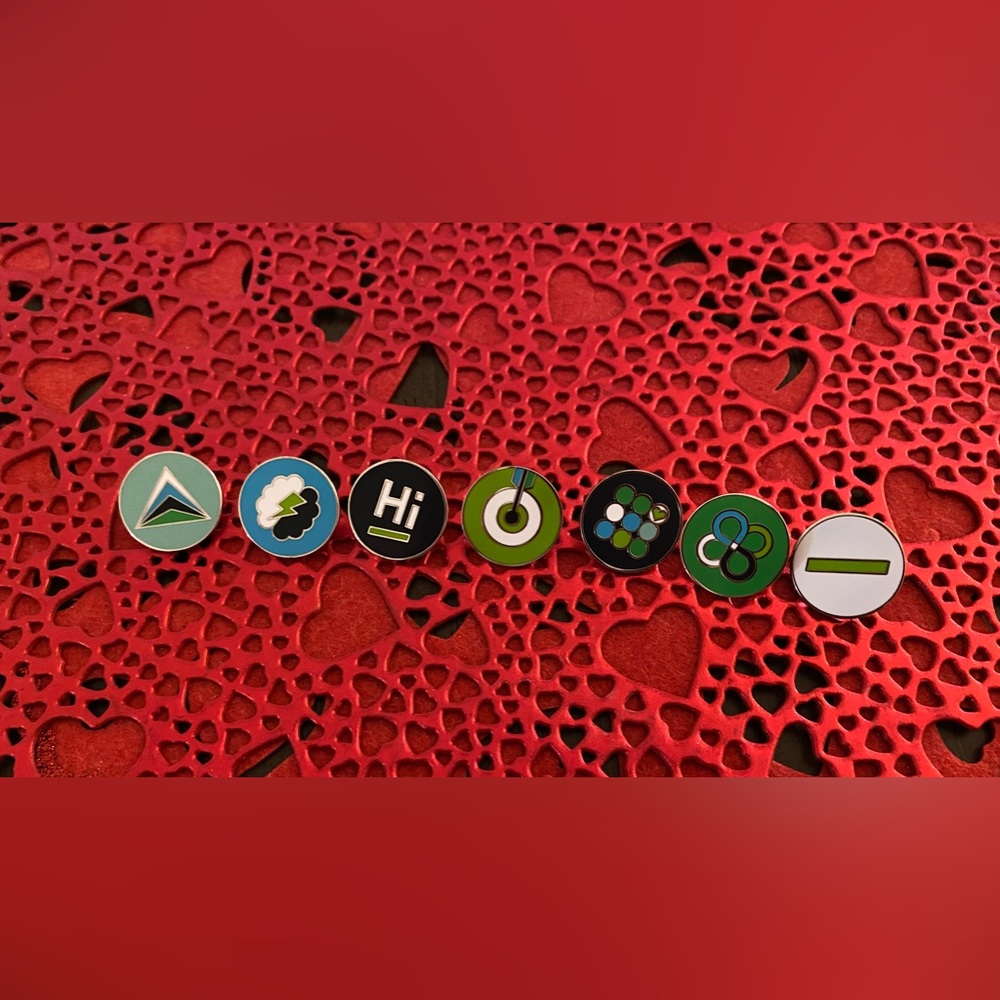 Nwot! Set of 7 unique pins